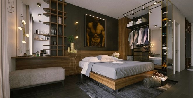 Nột thất phòng ngủ đa dạng với tông màu nhẹ nhàng.